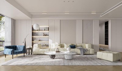 现代客厅3D模型下载